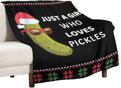 Vista 7 de Manta de regalo de Pickle, manta divertida de 30 x 40 pulgadas para adultos y niños, ligera, afelpada, suave, acogedora, cálida, mantas de franela