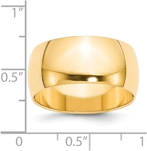 Vista 3 de Anillo de boda de oro amarillo macizo de 14 quilates de 0.394in para hombre