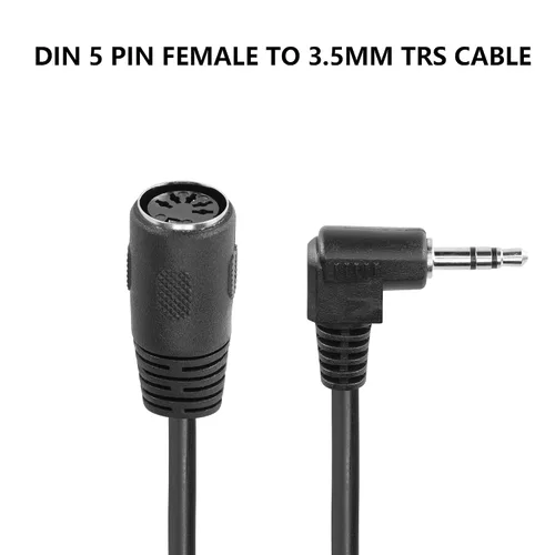 Vista 6 de SinLoon Cable DIN hembra de 5 pines, DIN de 5 pines a 90 grados 0.138 in (1/8 pulgadas), cable de audio estéreo TRS macho para sistema B & O