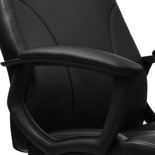Vista 8 de Techni Mobili - Silla de oficina de piel sintética, altura ajustable, color negro PU leather executive chair, padded armrests, height adjustable