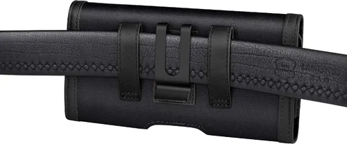 Vista 4 de BECPLT Funda para cinturón para Galaxy S23 FE, funda de nailon para teléfono celular con clip para cinturón y estuche de transporte para Galaxy S23+