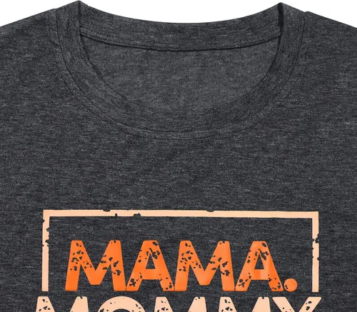 Vista 2 de Camisetas para mamá para mujer, camiseta de mamá mamá Bruh, divertida camiseta para mamá y vida, para el día de la madre, camiseta casual de regalo
