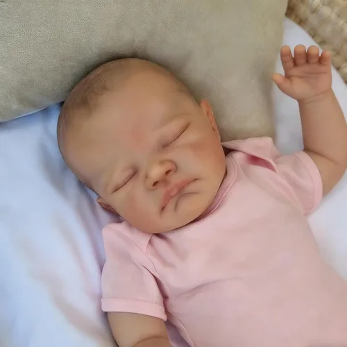 Vista 4 de iCradle Lovely Real Life Reborn Baby Dolls 19inch 18.9 in Silicona realista Muñeca de bebé realista Muñeca recién nacida, regalo para mayores de 3
