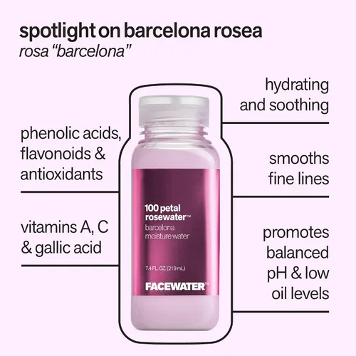 Vista 9 de Facewater 100 pétalos agua de rosas Barcelona Humedad Agua