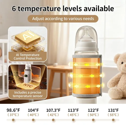Vista 5 de Calentador de botellas con pantalla digital, control preciso de temperatura