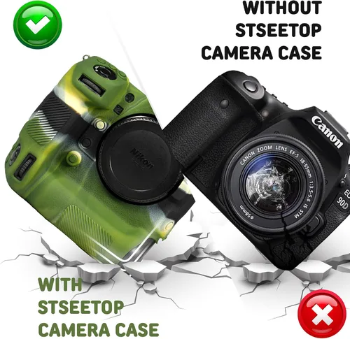 Vista 6 de Funda de cámara para Nikon Z9 - Funda protectora de silicona para cámara réflex digital, jaula desmontable, a prueba de golpes, a prueba de polvo