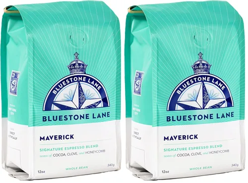 Vista 12 de Bluestone Lane Granos de café, Bayside Blonde Light Roast, grano entero, bolsa de 12 onzas