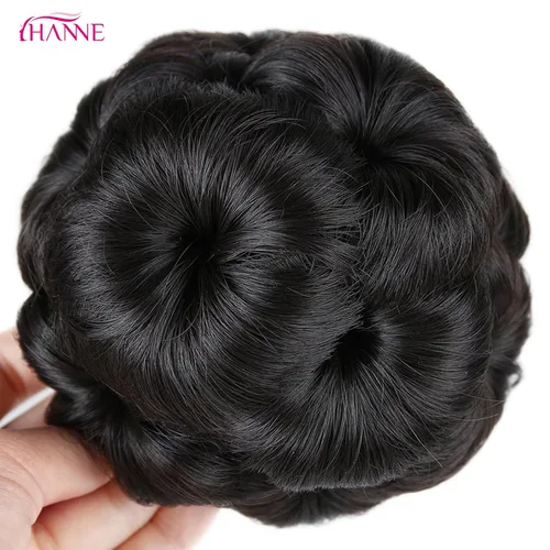 Vista 2 de HANNE Extensiones de cabello sintético para mujer, moño falso, extensiones