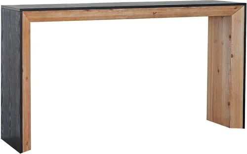 Vista 8 de Mesa consola de madera de 59 pulgadas para entrada, moderna mesa de sofá detrás del sofá con mesa espaciosa, mesas de sofá de granja para sala