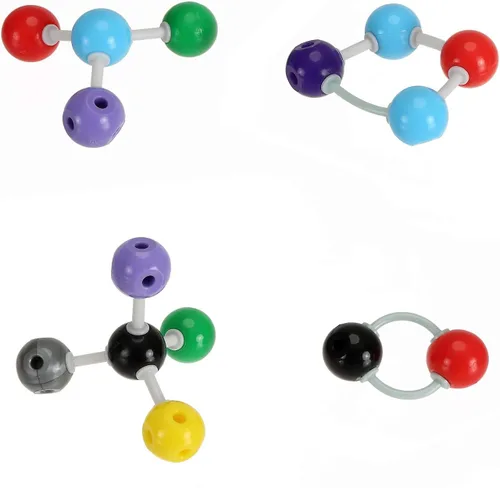 Vista 5 de YOPAY Kit de modelo molecular de 240 piezas, modelo de estructura molecular de química orgánica e inorgánica, 86 átomos y 153 eslabones y 1