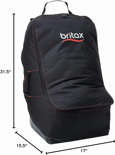 Vista 6 de Britax Bolsa de viaje para asiento de automóvil con correas acolchadas para mochila, resistente al agua, ruedas integradas, múltiples asas