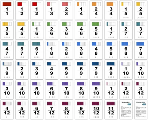 Vista 5 de Fraction War Fun Juego de matemáticas para aprender, comparar y simplificar fracciones para 2º a 5º grado (paquete de 1) - Edición estándar