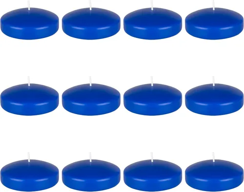 Vista 6 de Mega Candles 4 velas flotantes negras sin perfume, vela de cera vertida a mano de 3 pulgadas de diámetro, decoración del hogar, recepciones de boda