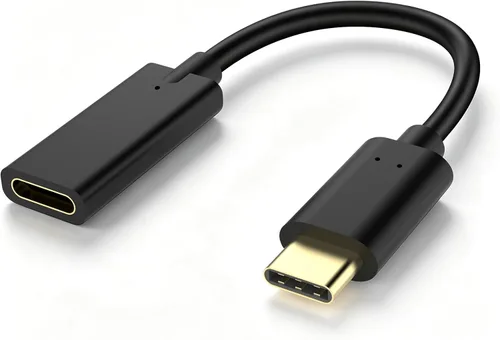 Vista 6 de Cable de extensión USB C de ángulo recto 0.6 pies Tipo-C 3.1 Gen2 Cable de Cable de 90 grados tipo C hembra a macho