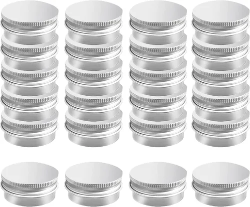 Vista 7 de Paquete de 20 tarros de aluminio de 0.5 onzas con tapa de rosca