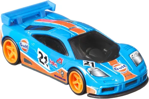 Vista 2 de Hot Wheels Vehículos de leyendas del circuito cultural del automóvil para niños de 3 años en adelante, colección premium de vehículos a escala 1:64
