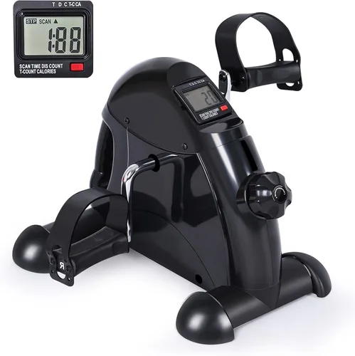 Vista 8 de [Usado] FEIERDUN Mini bicicleta de ejercicio, ejercitador de pedal de bicicleta debajo del escritorio para ejercicio de brazos/piernas, ciclo