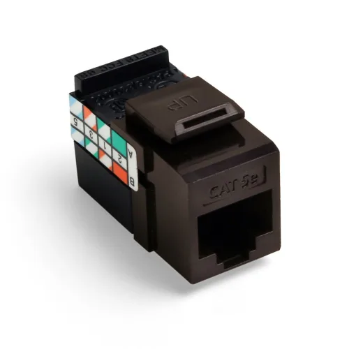 Vista 24 de Leviton Adaptador QuickPort de 8 cables Cat 5e, enchufe Jack, paquete de 10, 5G108-AW5, blanco