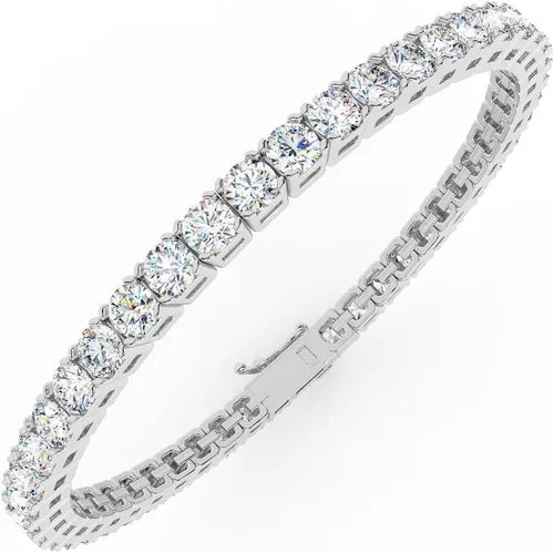 Vista 2 de Pulsera de tenis clásica de 3 a 50 quilates con diamantes de oro de 14 Oro blanco de 14 quilates.