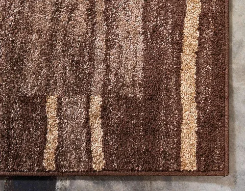 Vista 8 de Unique Loom Autumn Collection - Tapete abstracto, informal, moderno y contemporáneo (borde marrón y beige, 2 x 3 pies, rectangular)