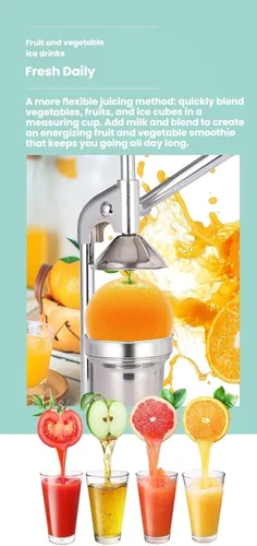 Vista 3 de Cast Iron Juicer, Cast Iron Juicer Hand Press, Heavy Duty Hand Press Juice Extractor for Fresh Lemonade Orange Juice, Home and Kitchen Essentials