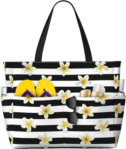 Vista 17 de Bolsa de playa para mujer, bolsa de playa impermeable y a prueba de arena con bolsa húmeda, bolsa de viaje grande para viajes de fin de semana
