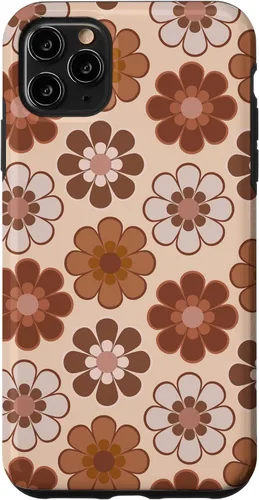 Vista 13 de 70s Retro Floral Pattern in Brown, Tan and Camel Case for iPhone 17