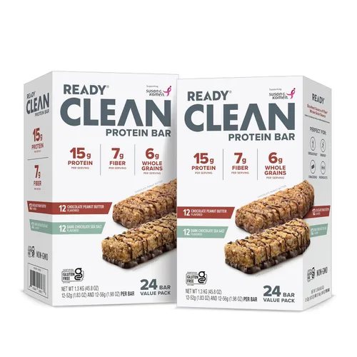 Vista 6 de Ready Paquete de barras de proteínas – Snack alto en proteínas con 0.55 onzas de proteína de suero de leche, con semillas de lino y omega-3 para una