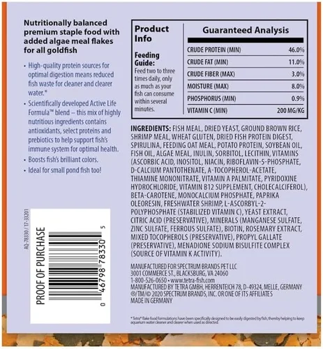 Vista 3 de Tetra Goldfish Select Goldfish Flakes, 7.06 oz.