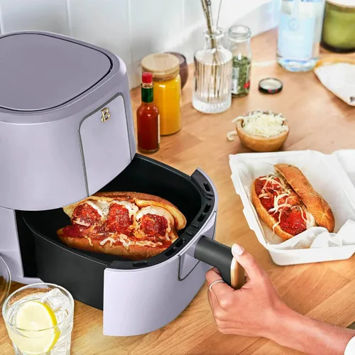 Vista 4 de Beautifu - Freidora de aire digital de 3 cuartos de galón con tecnología TurboCrisp, diseño compacto de encimera con 4 ajustes preestablecidos