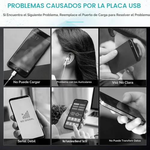 Vista 3 de Conector de muelle para iPhone 13 Pro Max Puerto de carga Flex Cable Reemplazo para iPhone 13 Pro Max Cargador USB Dock Board Conector
