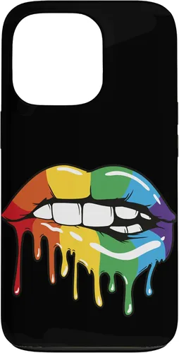 Vista 10 de iPhone 16 LGBT Rainbow Lip Pro Gay Pride Month LGBTQ Case