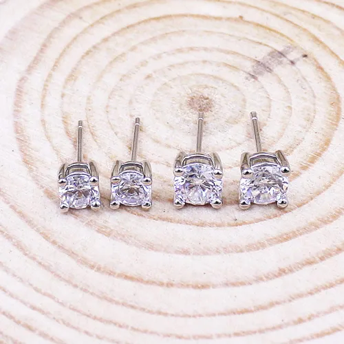 Vista 7 de Aretes de plata de ley 925 con circonita cúbica para mujeres y hombres, juego de aretes de perlas cultivadas en agua dulce natural, hipoalergénicos