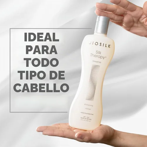 Vista 5 de Biosilk Silk Therapy Champú limpiador 12 onzas, paquete de de 1