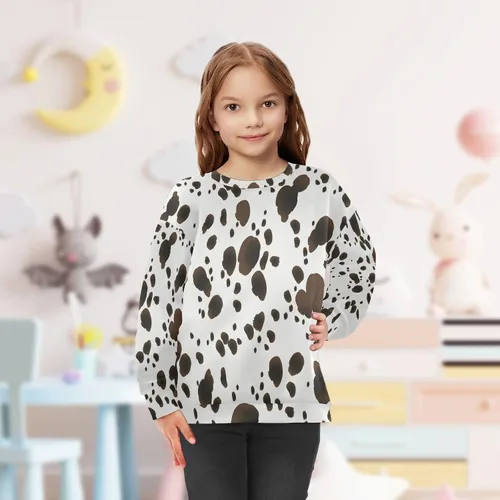 Vista 29 de Plaaee Sudadera de forro polar de manga larga con cuello redondo para niños o niñas, estampado de camiones monstruos, 4T