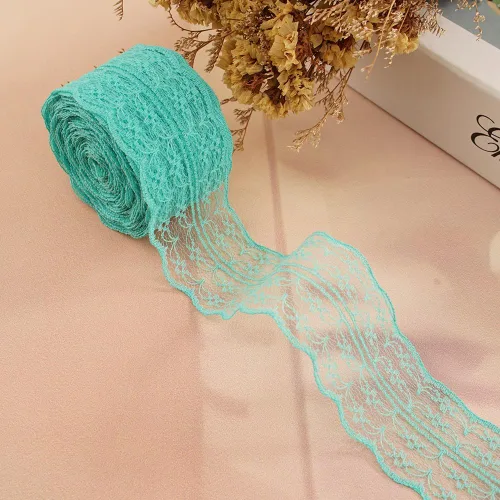 Vista 29 de Rollo de cinta de encaje de 120 yardas para costura, baby shower, cumpleaños, despedida de soltera, decoración de boda, embalaje de regalo, ramo