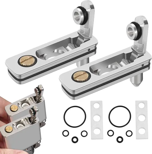 Vista 9 de Paquete de 2 juntas de metal para encendedor, kit clásico de tapa Plateado (Classic Silver)