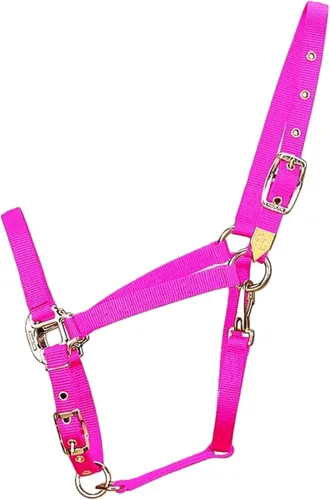 Vista 5 de Hamilton Caballo árabe de nailon de 3/4 pulgadas con barbilla ajustable y broche de garganta, promedio, 800 a 1100 libras, negro