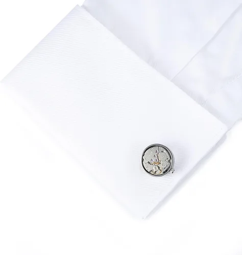 Vista 7 de HONEY BEAR Mens Shirt Cufflinks Working Watch Movement for Wedding Business Gift