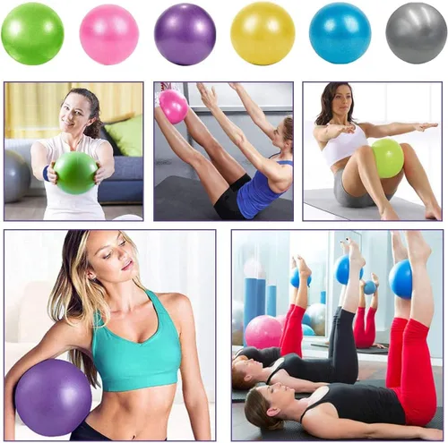 Vista 2 de Mini Yoga Balls 6 Inch Exercise Pilates Therapy Balance Micropore Ball Barre Equipment for Home Stability Training Physical Core Training