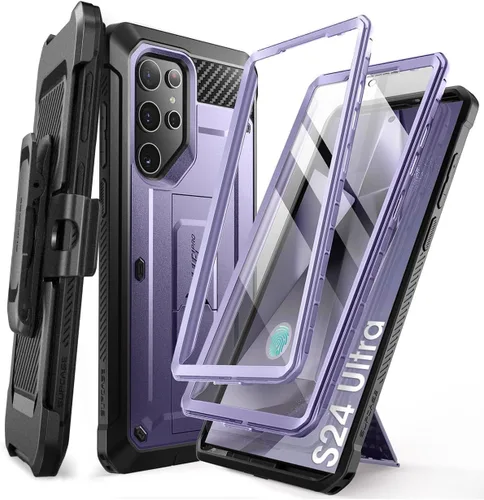 Vista 14 de SUPCASE Funda para Samsung Galaxy S24 Ultra con soporte, [Unicorn Beetle Pro] [2 marcos frontales]
