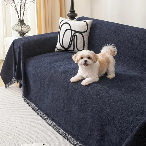 Vista 46 de MEETSKY Funda de sofá para sofá de cojines, protector de muebles de sofá, fundas de sofá de chenilla, fundas de sofá seccional para mascotas, funda