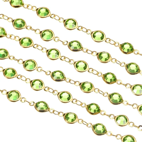 Vista 12 de uxcell Cadena de diamantes de imitación negros de 5 yardas a granel con cadena de latón chapada en plata para hacer joyas, manualidades, pulseras