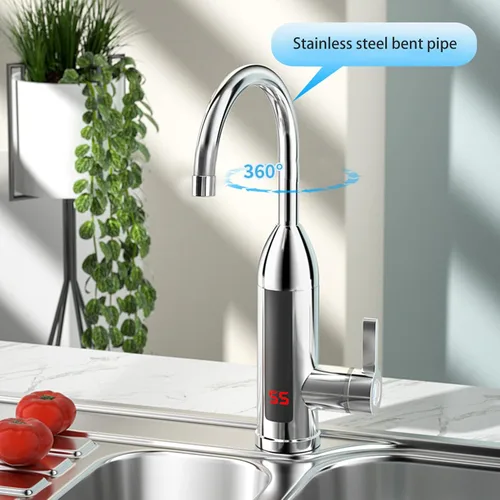 Vista 3 de Grifo eléctrico de agua caliente, calentador de agua eléctrico instantáneo, IPX4, 3000w, 86.0-140.0 °F, grifo de agua de calentamiento rápido