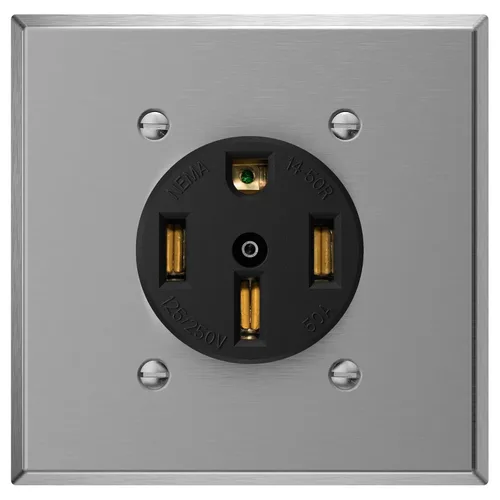 Vista 15 de AIDA Receptáculo para secadora de 30 amperios, 3 polos, 4 cables, 125/250 voltios, 14-30R, montaje empotrado, resistente, listado UL, paquete de 1