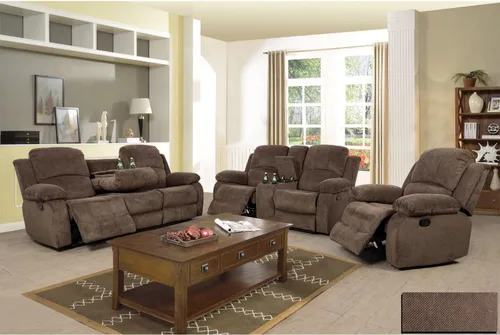 Vista 42 de Juego de muebles de cuero sintético para sala de estar, juego de sofá reclinable, sofá de dos plazas, juegos de muebles para sala de estar, sofá
