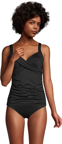Vista 3 de Lands' End Traje de baño tankini con varillas, resistente al cloro, con control de abdomen, cuello en V