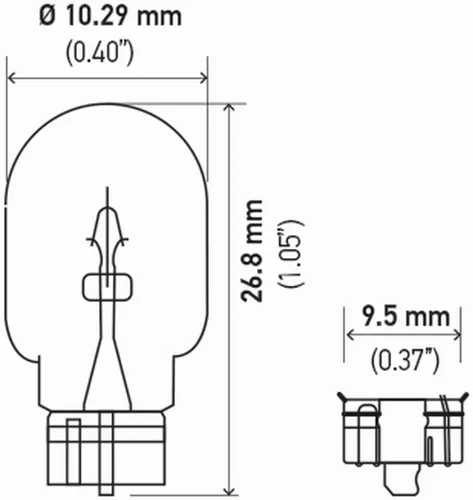 Vista 3 de Bombilla Hella 2821TB 2821 12 V 3 W W2.1X9.5D T3.25 E1 (2), Multi