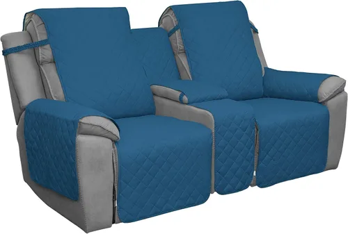 Vista 18 de Easy-Going - Funda reclinable con consola, funda de sofá reversible para sala de estar, funda de sofá dividida para cada asiento con correas