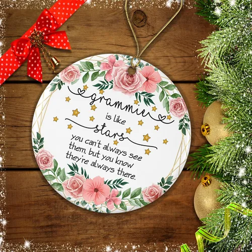 Vista 2 de Grammie is Like Stars - Adorno de Navidad Grammie - Regalos de recuerdo de Navidad para Grammie - Adorno de árbol de Navidad para Grammie - Adorno